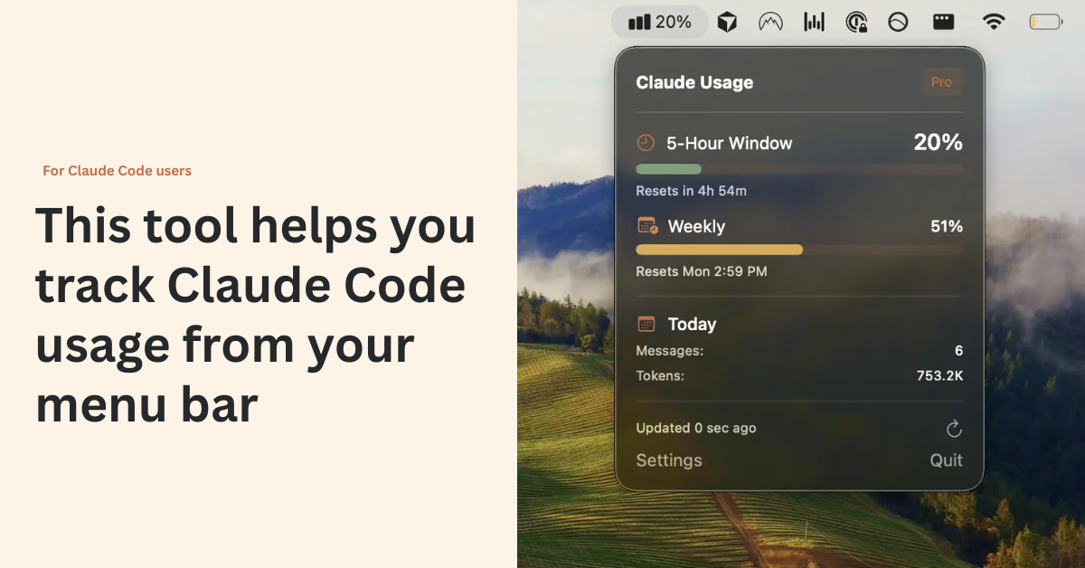 Stay on Top of Your Claude Code Usage with this tool